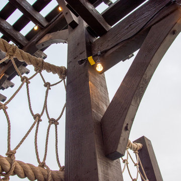 Saratoga Springs, UT | Timber Frame Diving Deck Pergola Kit w/Knotted Rope