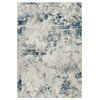 Vibe Louna Handmade Abstract Blue and Light Gray Area Rug 3'x10'