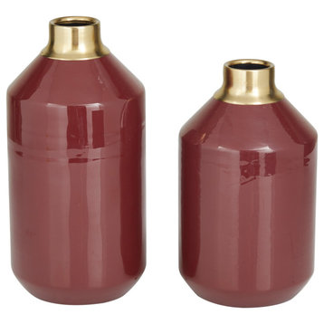 Modern Red Metal Vase 560233