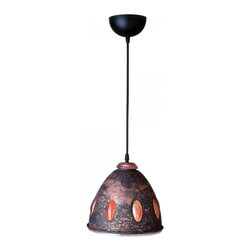 PLC 1 Light Mini Pendant Fantasia-I Collection 870 PCH/COPPER - Pendant Lighting