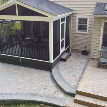 Screened in Porch With Paver Patio