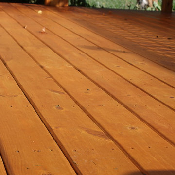Cedar Fence & Pressure Treated Deck Stain Project
