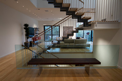 Staircase - modern staircase idea in Dallas