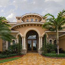 Stone front of house