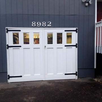 Painted carriage doors