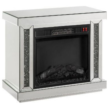 Ergode Fireplace Led, Mirrored and Faux Diamonds