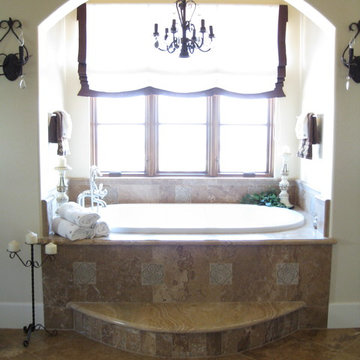 Roman Shade Over Master Bath Tub