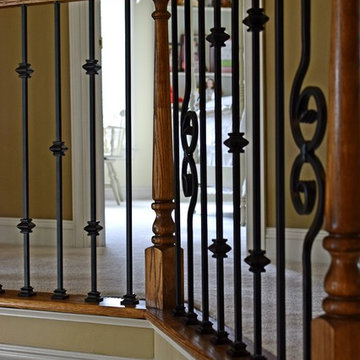 Mc Lean Va Stair remodel with Iron balusters