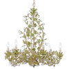 Crystorama 4846-CT 6 Light Chandelier in Champagne Green Tea