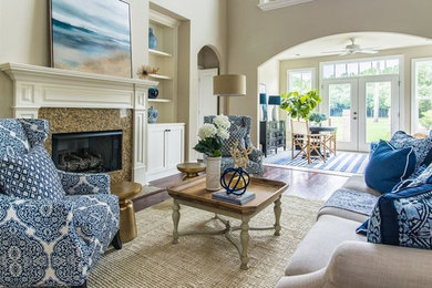 Living room - transitional living room idea in Charleston