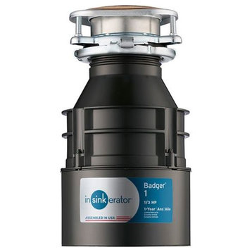 InSinkErator Badger 1 Badger 1/3 HP Garbage Disposal - Without Power Cord