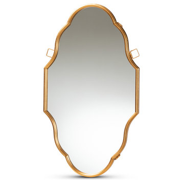 Ana Vintage Antique Gold Accent Wall Mirror