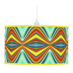Fury Pattern 8 Blue Pendant Lamp - Pendant Lighting