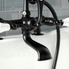AE205T0 7" Tub Faucet With Hand Shower, Matte Black