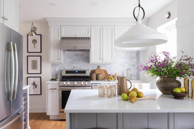 Kitchen - transitional kitchen idea in New York