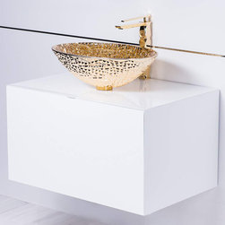 Luxury designer white and gold bathroom fixture selection - Bathroom Fixtures