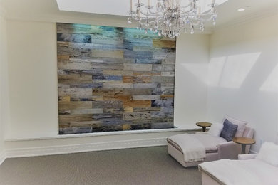 Entryway - large modern entryway idea in Detroit