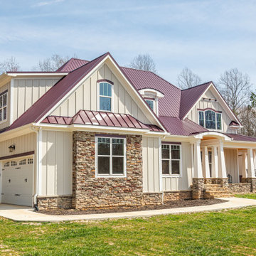 Single-hung windows feature prominently in Craftsman-style personal home