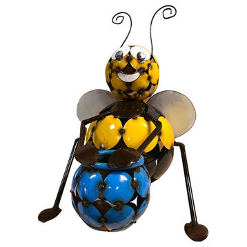 Circle Bee with Pot Garden Decor