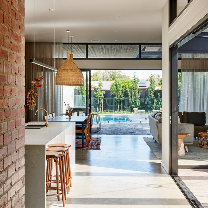 75 Beautiful Entrance with Brick Walls Ideas and Designs - July 2026 ...