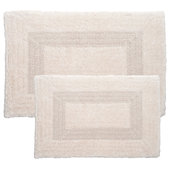 Striped Red Ultra Soft Bathroom Rugs and Mats Set 3 Pieces