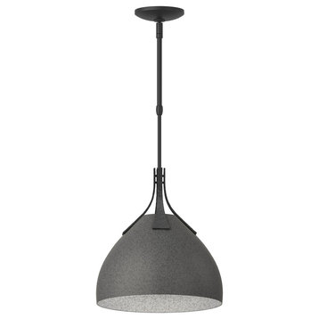 Summit Pendant, Black Finish, Natural Iron Accents, Standard Overall Height