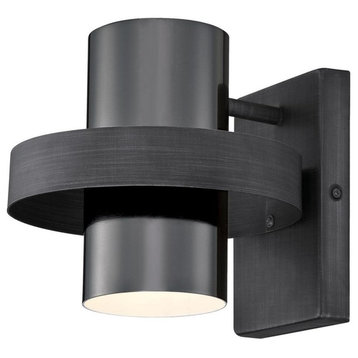 Westinghouse 6369100 Exton 8" Tall Wall Sconce - Distressed Aluminum / Gunmetal