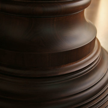 Captain's Table Base Molding Detail