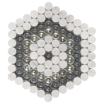 Designer Hexagon Imagination Mosaic, Set of 4, Howard