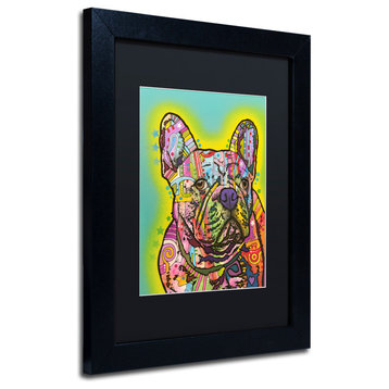 Dean Russo 'French Bulldog III' Framed Art, 11x14, Black Frame, Black Mat