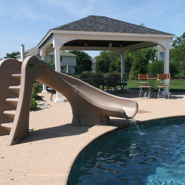Water Slide, Water Feature, Fire Pit, Fire Feature, Torches, Lights, Spa, & More