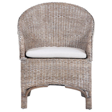 Tonnie Accent Chair With Cushion Grey Whitewash/ White Cushion