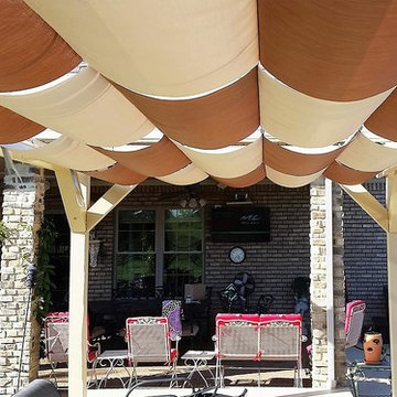 Infinity Canopy Phifertex Stucco and Dupione Spice Canopy