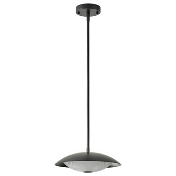 Industrial Black 1-Light Pendant Light Dome Shape LED Hanging Lamp