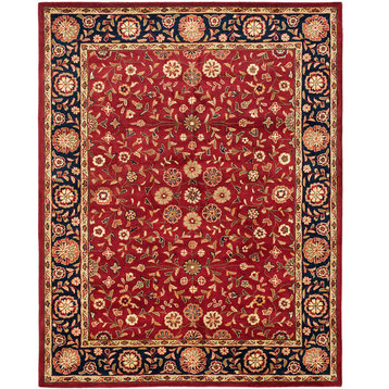 Safavieh Heritage Hg966A Red, Navy Area Rug, 9'6"x13'6"