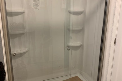 Glass shower - framed, sliding
