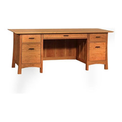 Contemporary Craftsman Executive Desk - Desks And Hutches