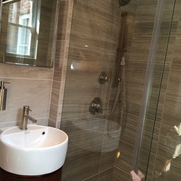 Current project Deadline Labor Day wknd Small Space Big Shower