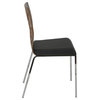 Sophia Side Chair (Set Of 2), Walnut/Black Fabric/Chrome