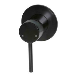 Round Matte Black Wall Mixer  SKU: MW03 - Bathtub Taps