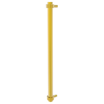 18" Refrigerator Pull With Groovy Accents, Polished Brass
