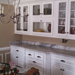 9ft buffet with marble top - Buffets And Sideboards