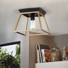 Paulino Ceiling Light Brushed Gold and Matte Black, 11"