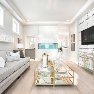 Manilla Custom Red Oak Hardwood Flooring- Living Room