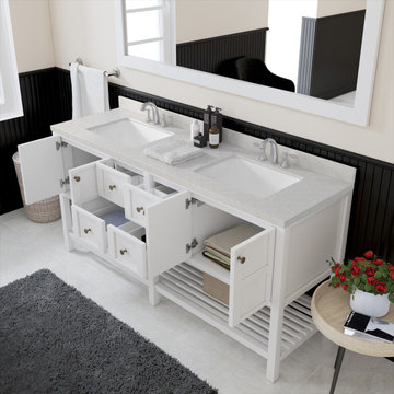 Open Bottom Shelf Vanities