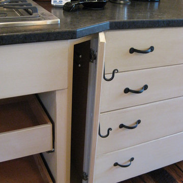 Reclaimed Beams & Repurposed Cabinets