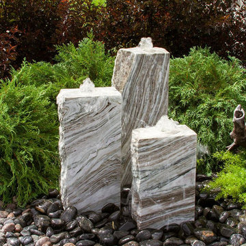 Real Stone Artisan Triple Fountains