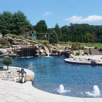 Grotto, Water Slide, LED Bubblers & Laminar Deck Jets