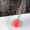 PISE Freestanding Toilet Brush and Holder Set, Orange