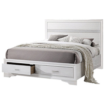 Coaster Furniture Miranda Storage Bed, White, Eastern King